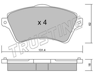 Колодки тормозные передние к-кт для Land Rover Freelander 1998-2006 новый