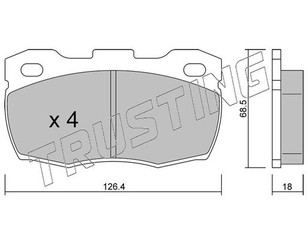 Колодки тормозные передние к-кт для Land Rover Defender 1983-2006 новый