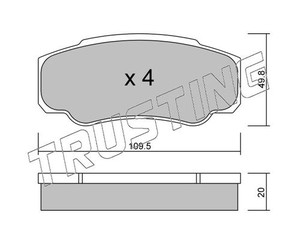 Колодки тормозные задние дисковые к-кт для Citroen Jumper 230 1994-2002 новый