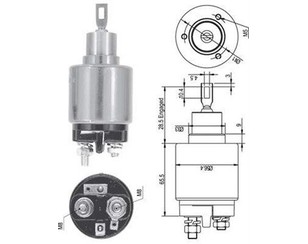 Реле втягивающее для Audi V8 1988-1994 новый