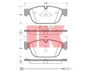 Колодки тормозные передние к-кт для Citroen C6 2006-2012 новый