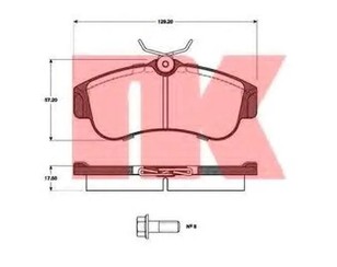 Колодки тормозные передние к-кт для Nissan Primera P10E 1990-1996 новый