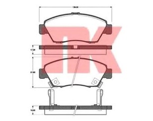 Колодки тормозные передние к-кт для Honda Civic 2001-2005 новый