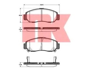 Колодки тормозные передние к-кт для Honda Civic 4D 2012-2016 новый