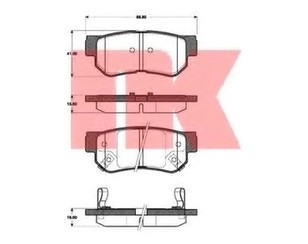 Колодки тормозные задние дисковые к-кт для Kia Opirus 2003-2010 новый