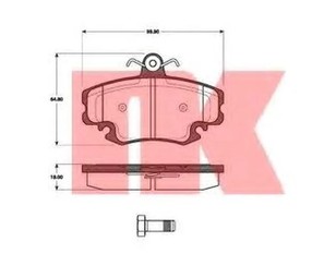 Колодки тормозные передние к-кт для Renault Sandero 2009-2014 новый