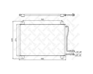 Радиатор кондиционера (конденсер) для Mercedes Benz Sprinter (901-905)/Sprinter Classic (909) 1995-2006 новый