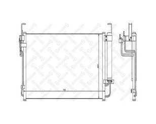 Радиатор кондиционера (конденсер) для Hyundai Trajet 2000-2009 новый