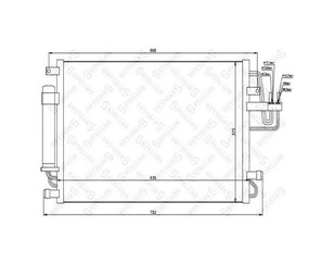 Радиатор кондиционера (конденсер) для Kia Sportage 2004-2010 новый
