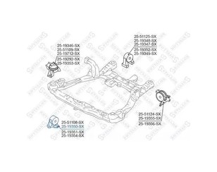 Опора двигателя передняя для Hyundai Sonata V (NF) 2005-2010 новый