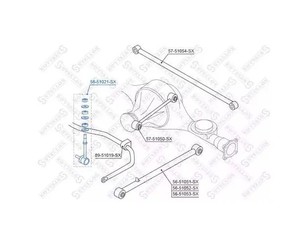 Стойка заднего стабилизатора для Hyundai Terracan 2001-2007 новый