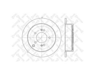 Диск тормозной задний для Hyundai Santa Fe (SM)/ Santa Fe Classic 2000-2012 новый