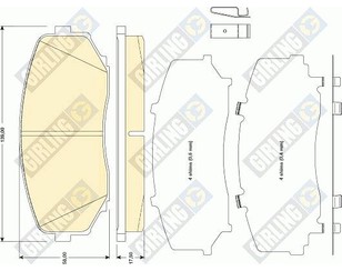 Колодки тормозные передние к-кт для Ford Edge 2007-2015 новый