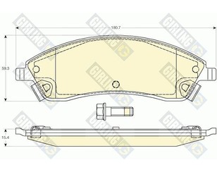 Колодки тормозные передние к-кт для Cadillac CTS 2002-2008 новый