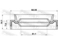 Сальник передней ступицы FEBEST 95EFS-53680814X