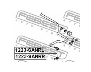 Стойка заднего стабилизатора левая для Hyundai Santa Fe (SM)/ Santa Fe Classic 2000-2012 новый