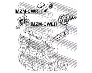 Опора КПП левая для Mazda Mazda 3 (BL) 2009-2013 новый