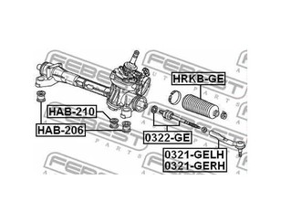 Пыльник рулевой рейки для Honda Insight II 2009-2014 новый