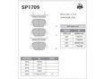 Колодки тормозные задние дисковые к-кт Sangsin SP1709