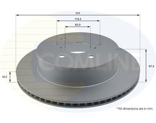 Диск тормозной задний для Lexus GS 300/400/430 2005-2011 новый