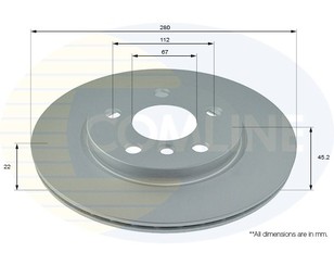 Диск тормозной передний вентилируемый для Mini F56 2014> новый