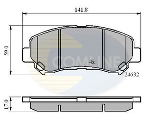 Колодки тормозные передние к-кт для Nissan Qashqai+2 (JJ10) 2008-2014 новый