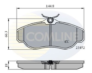 Колодки тормозные передние к-кт для Land Rover Discovery II 1998-2004 новый