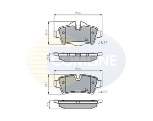 Колодки тормозные задние дисковые к-кт для Mini Clubman R55 2007-2014 новый