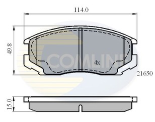 Колодки тормозные передние к-кт для Mitsubishi Colt 1988-1992 новый