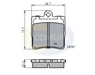 Колодки тормозные задние дисковые к-кт для Mercedes Benz W210 E-Klasse 1995-2000 новый