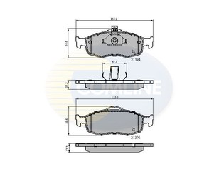 Колодки тормозные передние к-кт для Ford Scorpio 1992-1994 новый