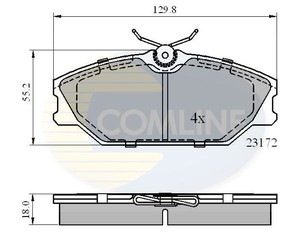 Колодки тормозные передние к-кт для Renault Laguna 1994-1998 новый