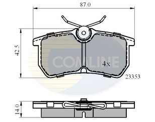 Колодки тормозные задние дисковые к-кт для Ford Fiesta 2001-2008 новый