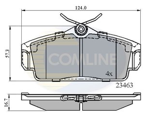 Колодки тормозные передние к-кт для Nissan Almera N16 2000-2006 новый