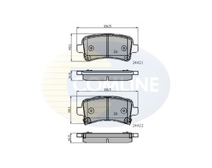 Колодки тормозные задние дисковые к-кт для Opel Insignia 2008-2017 новый