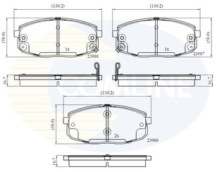 Колодки тормозные передние к-кт для Hyundai i30 2007-2012 новый