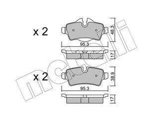 Колодки тормозные задние дисковые к-кт для Mini R56 2005-2014 новый