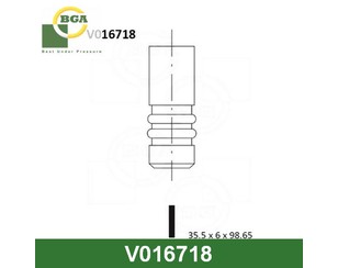 Клапан впускной для Audi A1 (8X) 2010-2018 новый