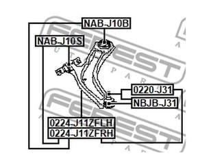 Рычаг передний правый для Nissan X-Trail (T32) 2014> новый