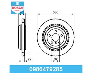 Диск тормозной задний для Mercedes Benz W251 R-Klasse 2005-2017 новый