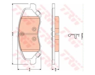 Колодки тормозные передние к-кт для Dodge Avenger 2007-2014 новый