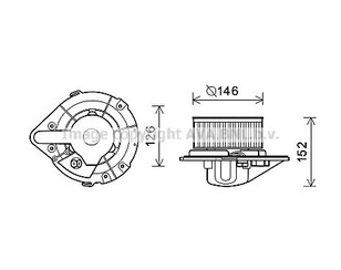 Моторчик отопителя для VW Transporter T4 1996-2003 новый