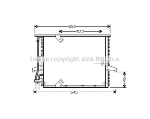 Радиатор кондиционера (конденсер) для BMW 3-serie E36 1991-1998 новый