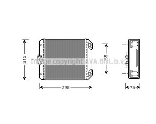 Радиатор отопителя для Mercedes Benz W124 1984-1993 новый