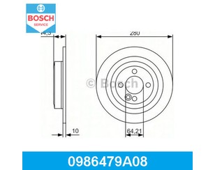 Диск тормозной задний для Mini R56 2005-2014 новый