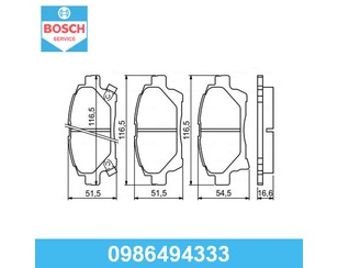 Колодки тормозные передние к-кт для Toyota Prius 1997-2003 новый