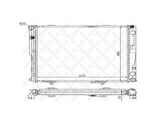 Радиатор основной для Mercedes Benz W124 1984-1993 новый