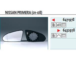 Стекло зеркала электрического левого для Nissan Primera P12E 2002-2007 новый