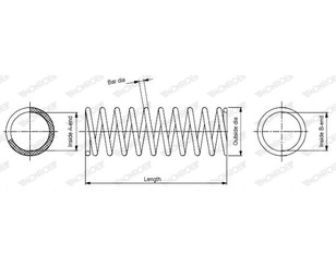 Пружина задняя для Mercedes Benz W124 1984-1993 новый