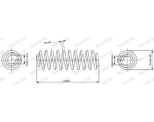 Пружина задняя для Seat Arosa 1997-2004 новый